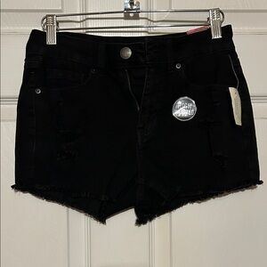 Aeropostale Black High-Rise Denim Jean Shorts